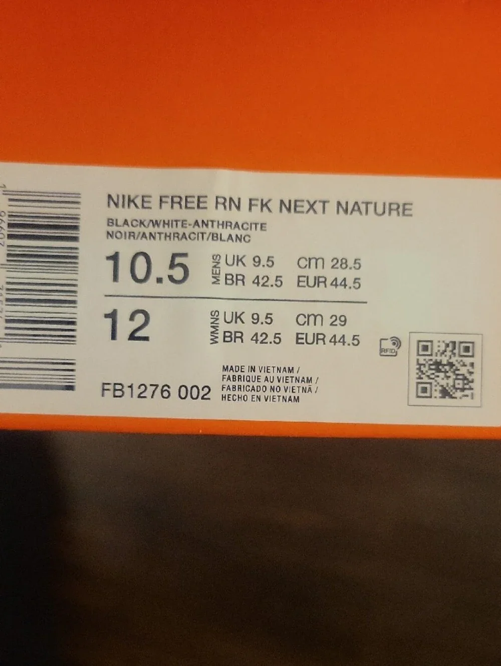 Nike Free Run  Men’s Black and White Slip-On Knit Sneakers